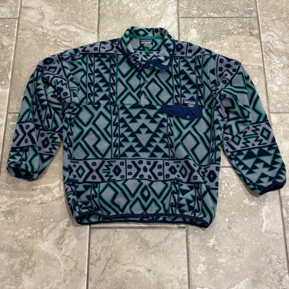 Patagonia Synchilla Snap-T Fleece Pullover Medium Geometric Aztec Tribal FA14